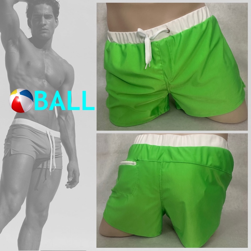 Ball Stretch Swim Trunks XXL runs small 34-42" waist 3" inseam Gently worn